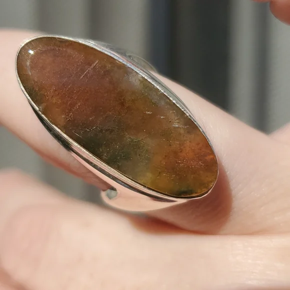 New Men's Bloodstone 925 Silver Ring. - Picture 4 of 12